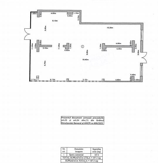 Obor, Avrig Park, spatiu comercial 187 mp + terasa 42 mp, vitrina 12 ml.