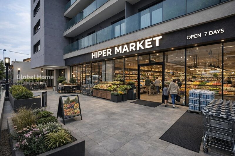 Obor, Avrig Park, spatiu comercial 187 mp + terasa 42 mp, vitrina 12 ml.